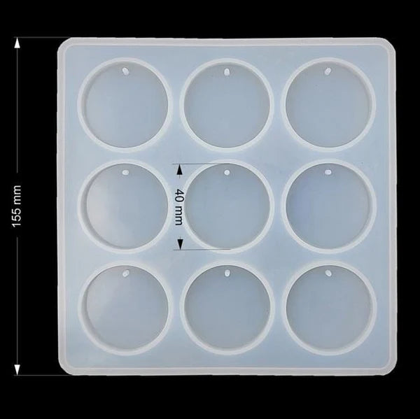 9 Cavity Round Pendant Mould