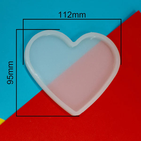4.5 Inch Heart Tray & Coaster Mould
