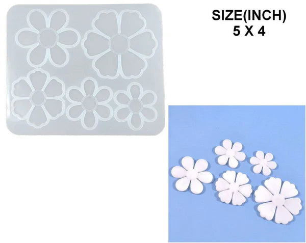 5 Cavity Flower Mould