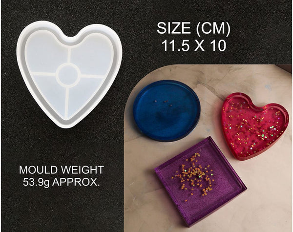 Heart Shape Trinklet Coaster Mould