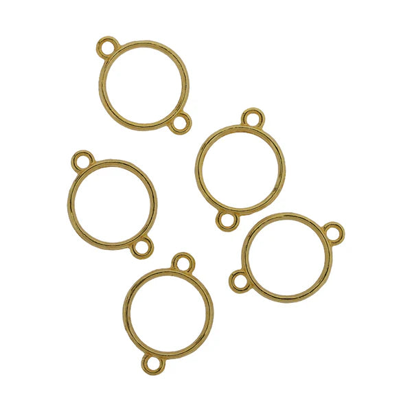 5 In 1 Gold Round Rakhi Base Bezel Set