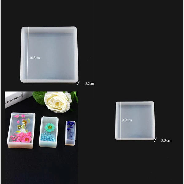 2Pcs Square Cubic Mould