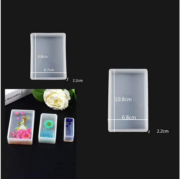 2Pcs Rectangle Cubic Mould