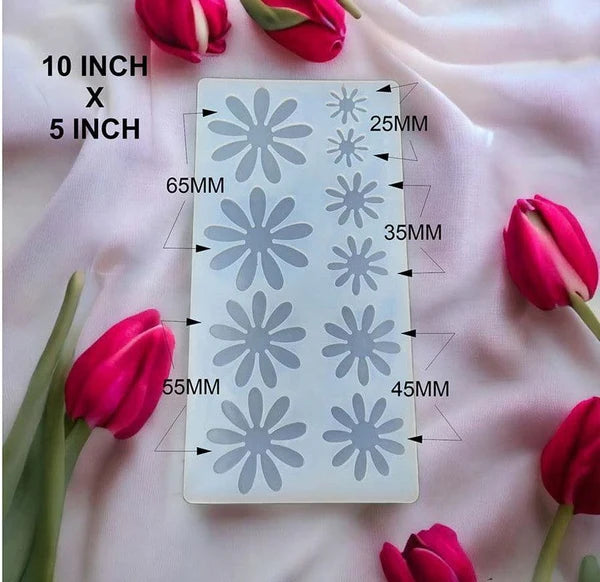 10 Cavity 3D Flower Mould