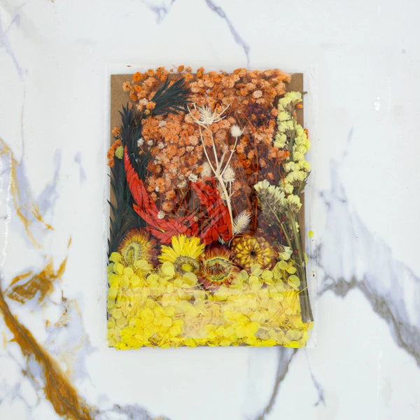 Dried Mixed Flower Yellow Theme