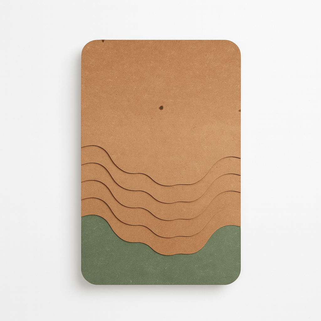Rectangular Multilayer Clock Base With Wavy Layers – Best For Making Ocean Effect Resin Clock