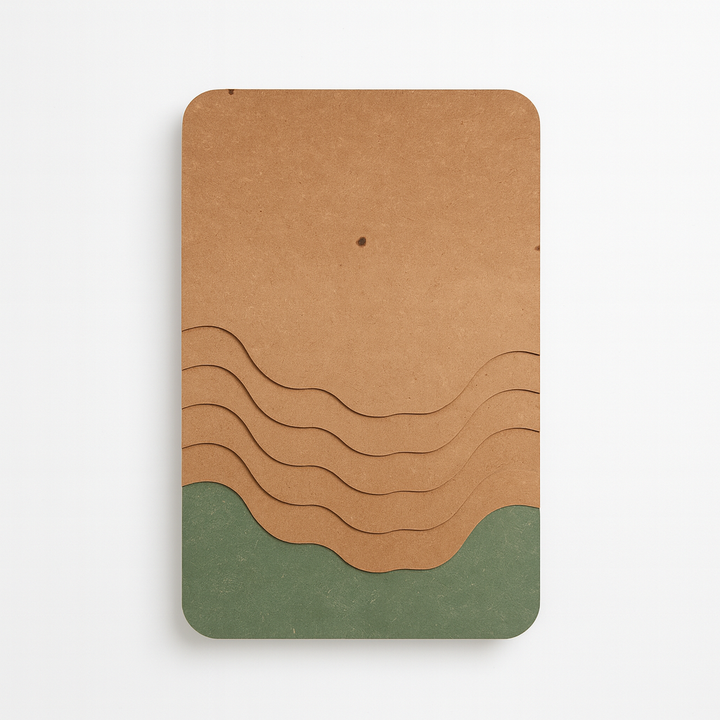 Rectangular Multilayer Clock Base With Wavy Layers – Best For Making Ocean Effect Resin Clock