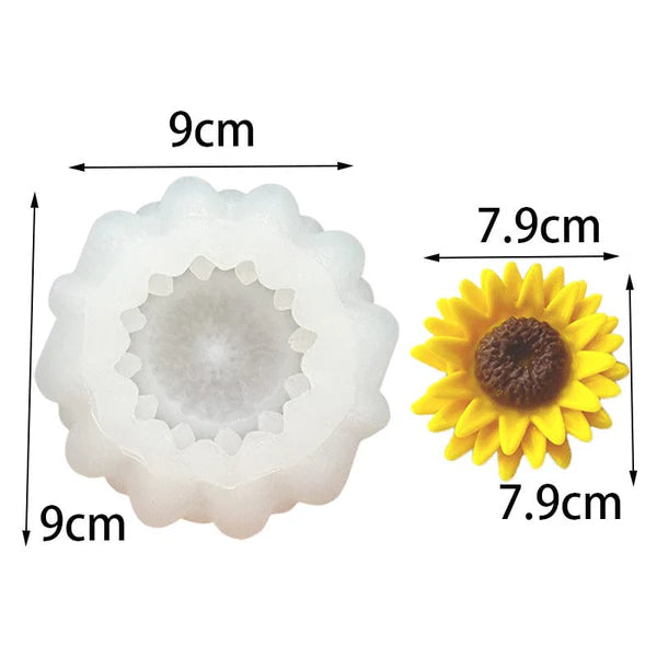 3D Sunflower Candle Handmade Mould