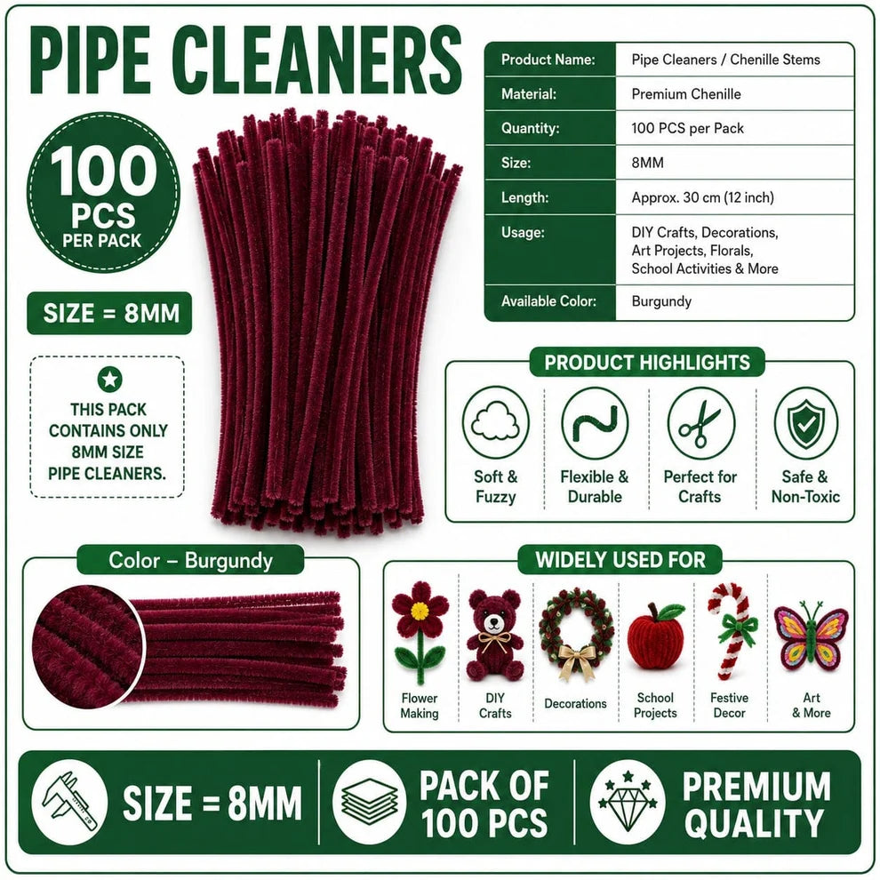 Premium Pipe Cleaners (8MM)