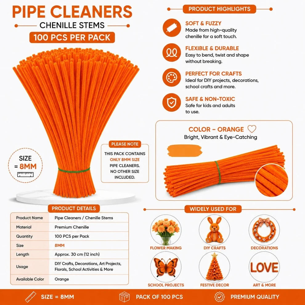Premium Pipe Cleaners (8MM)