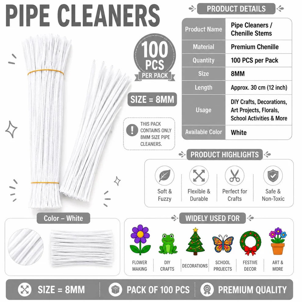 Premium Pipe Cleaners (8MM)