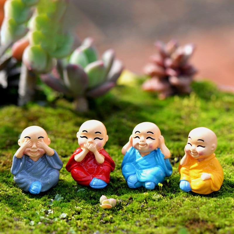 4Pcs Baby Monk Buddha