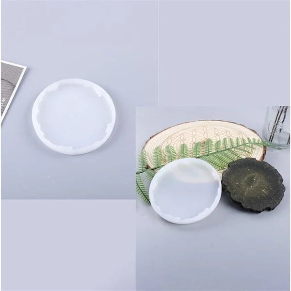 4 Inch Wood Grain Agate Coaster