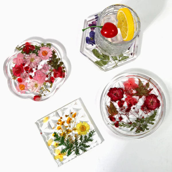 Hexagon Textured Coaster With Boundry Mould