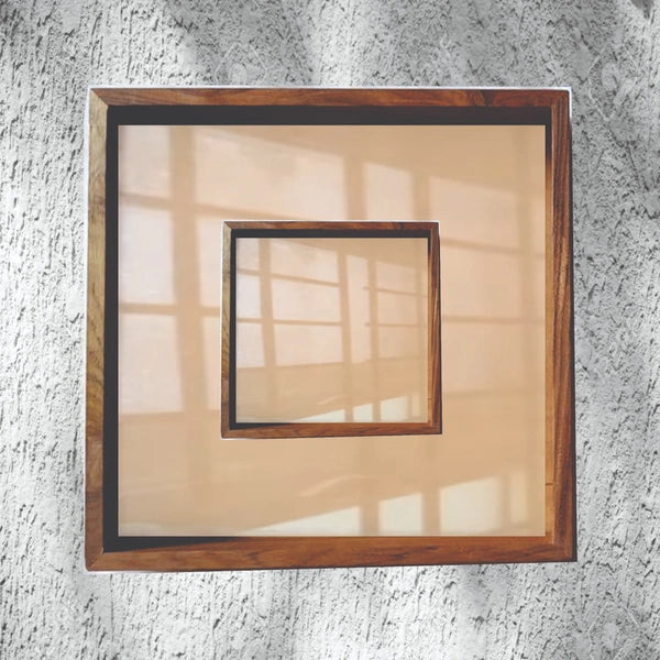 Teakwood Double Box transperant acrylic base frame