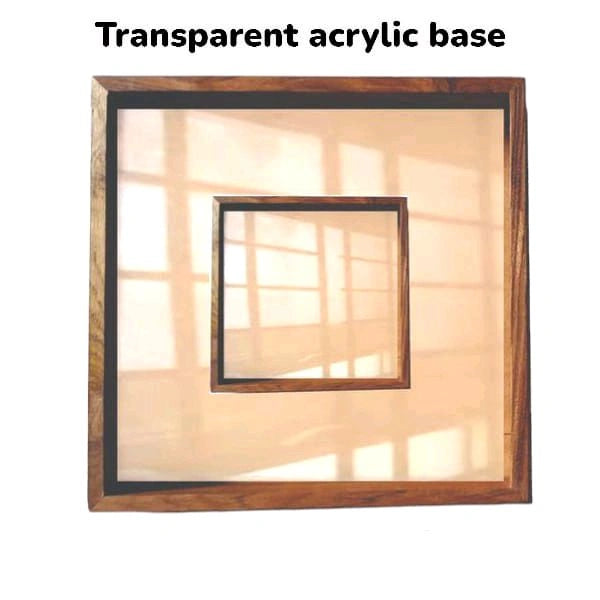 Teakwood Double Box transperant acrylic base frame