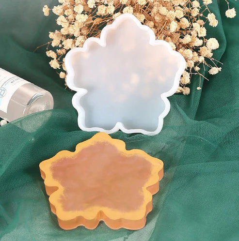 5 Kali Plain Flower Coaster Mould
