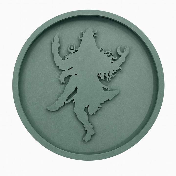 Lord Shiva Cutout With Light Slot Border Frame