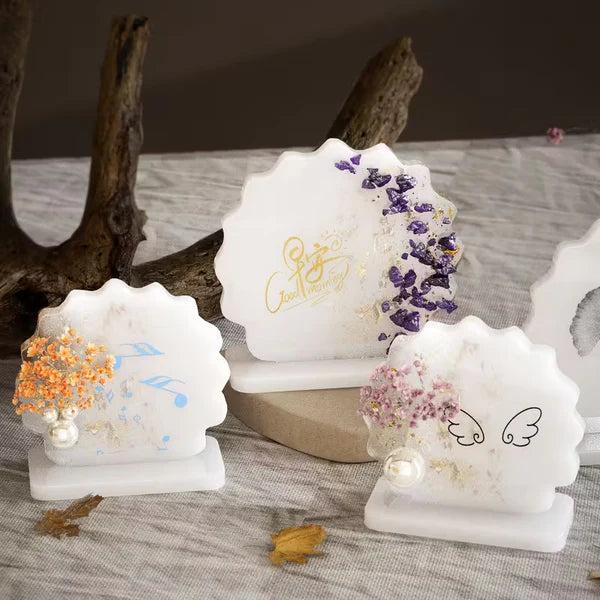 6 Cavity Agate Round Frame With Stand Mould