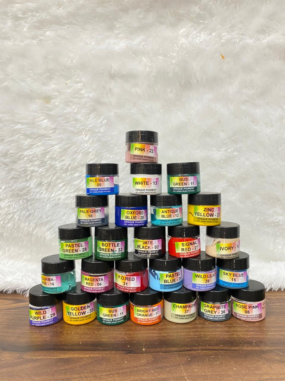26 Opaque Resin Pigment Colors Set Combo