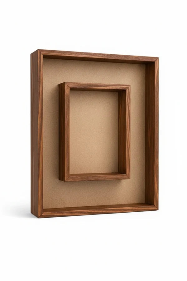 Teakwood Rectangle Shape Double Box MDF base frame