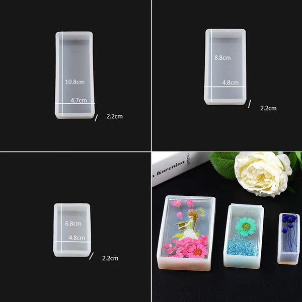 3Pcs Rectangle Cubic Mould