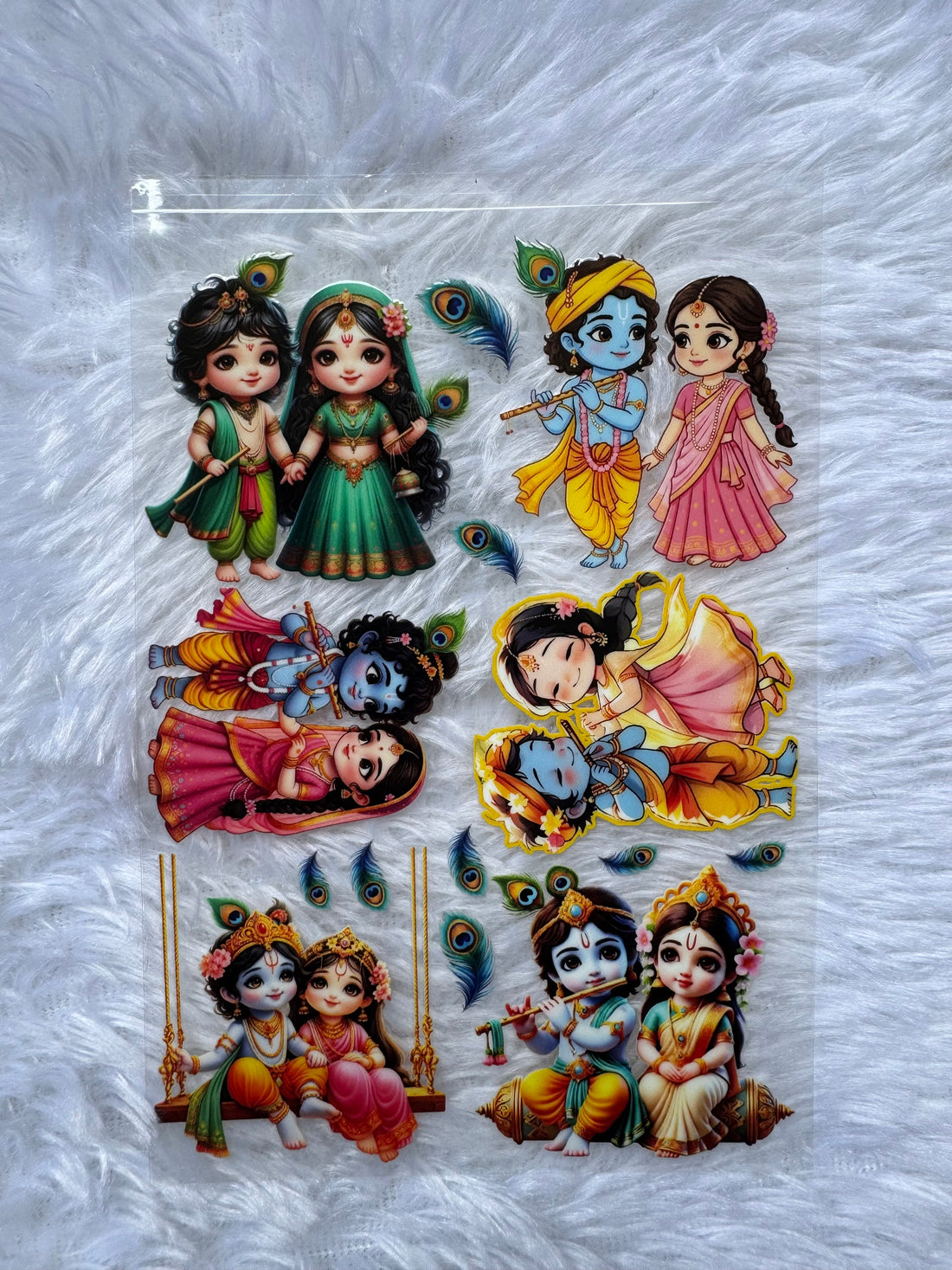Radha Krishna UV DTF Stickers
