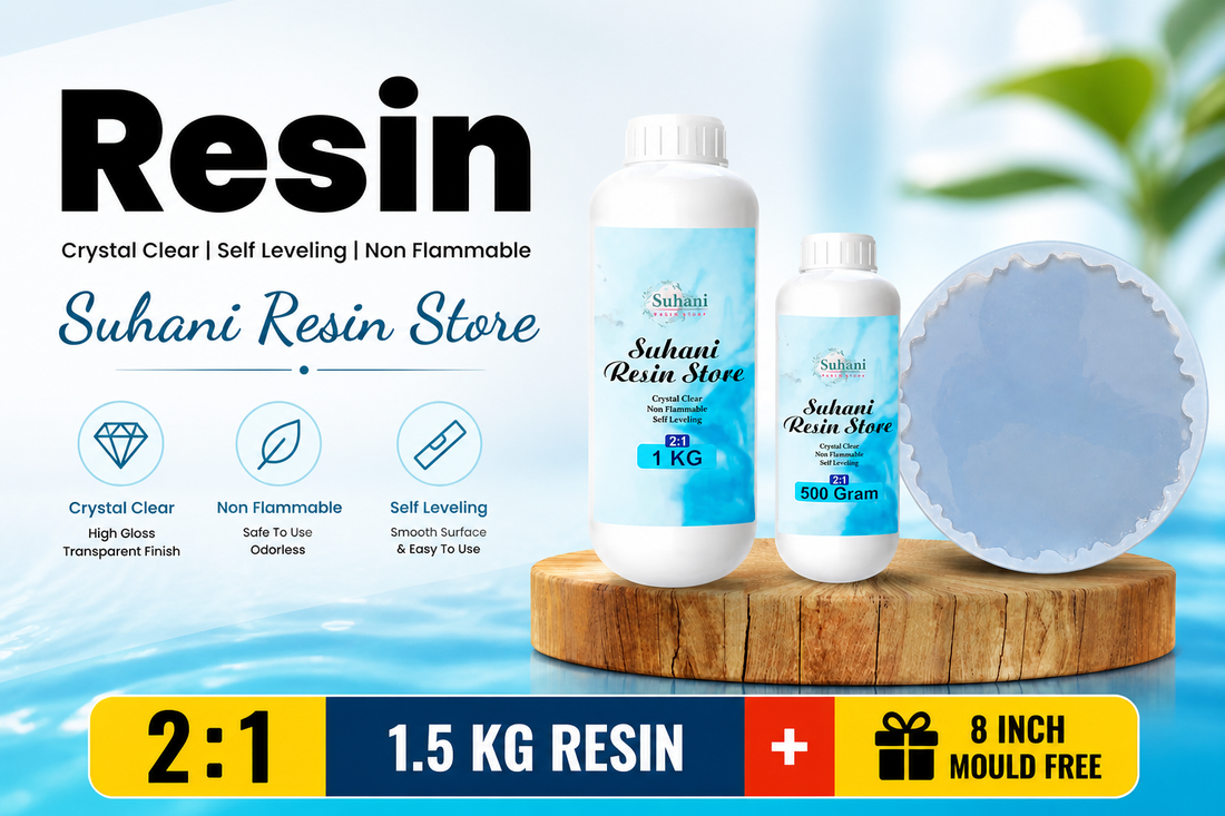 2:1 Art Resin 1.5 KG  +  8 inch  mould  free