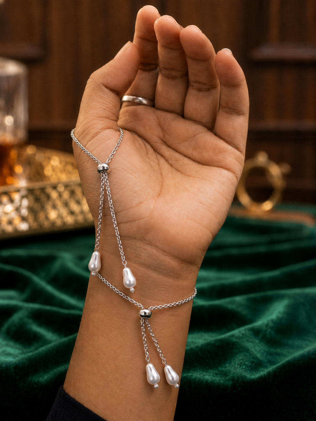 Rakhi Chain / Bracelet Chain with Pear
