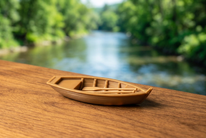 floatable wooden boat miniature