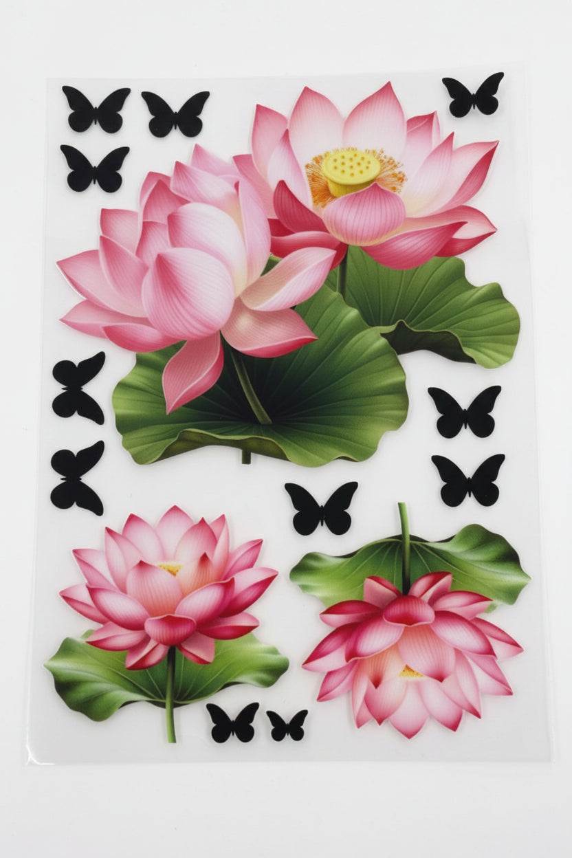 Big  Lotus UV  Sticker