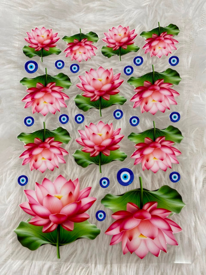 small Lotus  UV Stickers