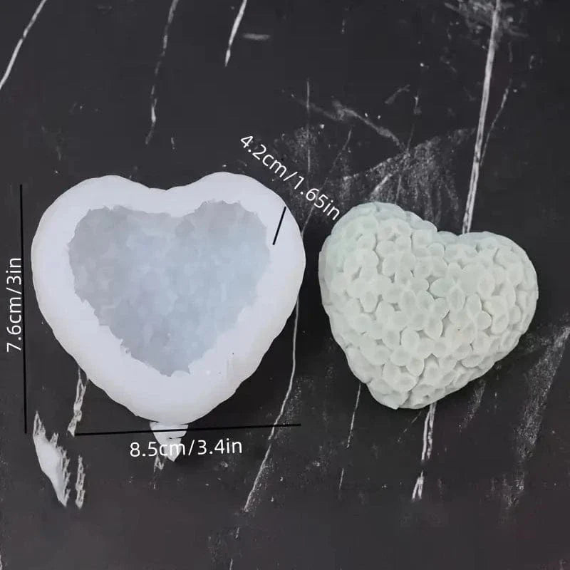 3D Floral Heart Silicone Mould