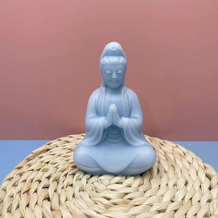 Sitting Buddha Statue Candle Handmade Mould