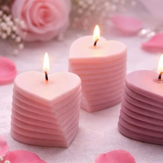 Multi Layered Heart Candle Mould