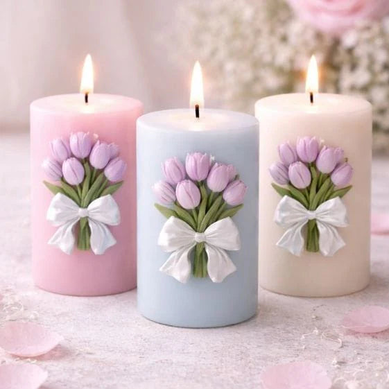 Small Tulip Bouquet Candle Mould