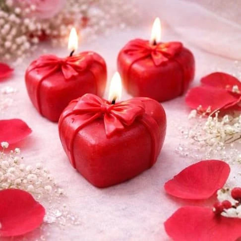 Bow Heart Candle Mould