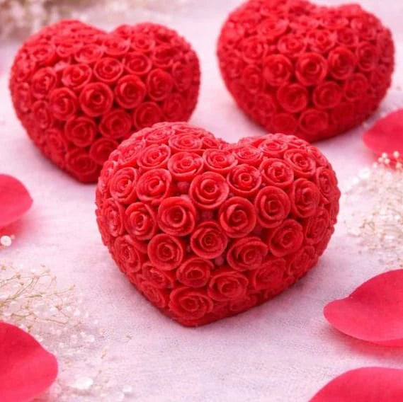 Heart Shape Rose Candle