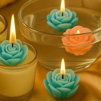Small Rose Shape Candle Mould