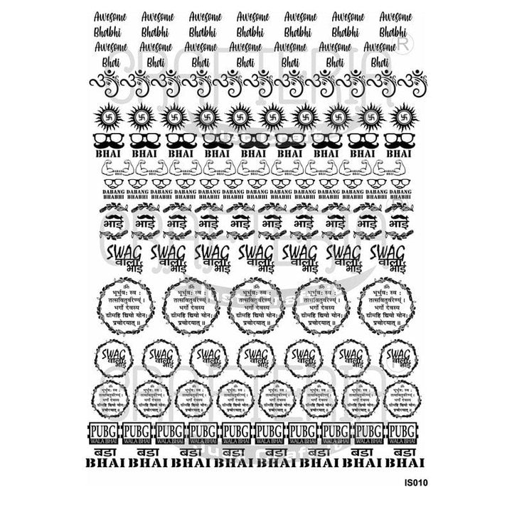 Rakhi Design, Aum Ganesh, Swastik(Transparent Sheet) IS010