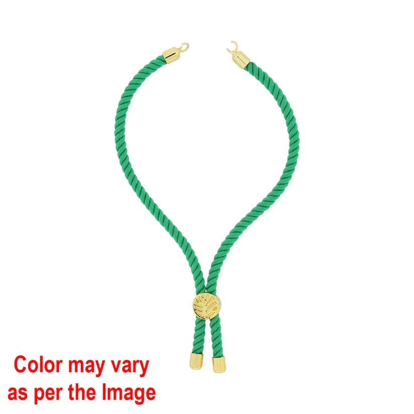 Colour Rope Bracelet with Gold Accents and Centerpiece