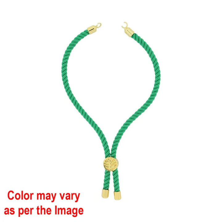 Colour Rope Bracelet with Gold Accents and Centerpiece