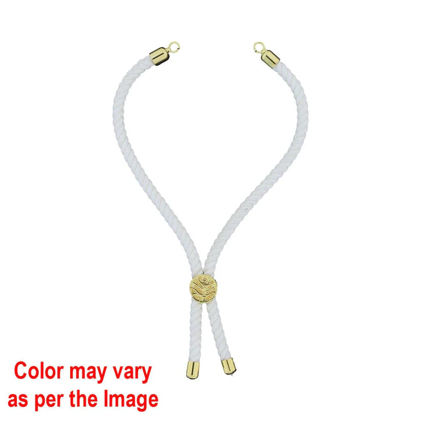 Colour Rope Bracelet with Gold Accents and Centerpiece