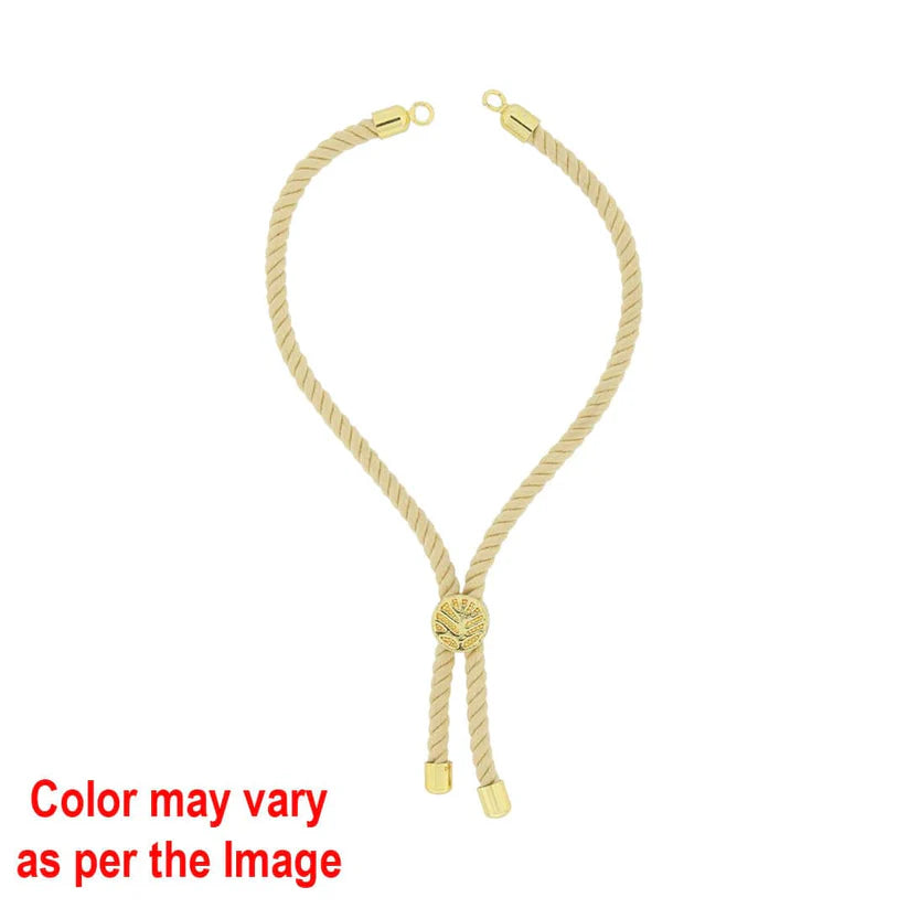 Colour Rope Bracelet with Gold Accents and Centerpiece