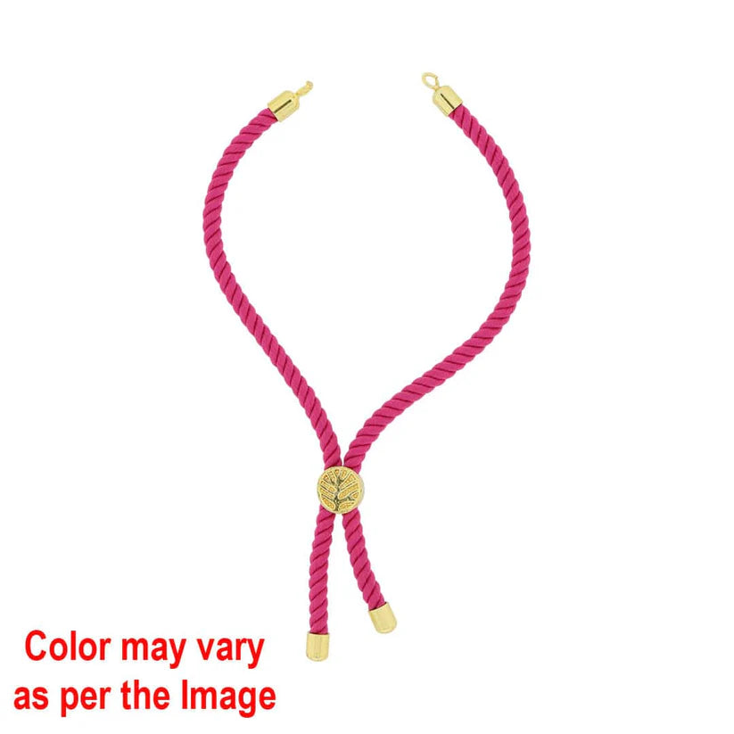 Colour Rope Bracelet with Gold Accents and Centerpiece