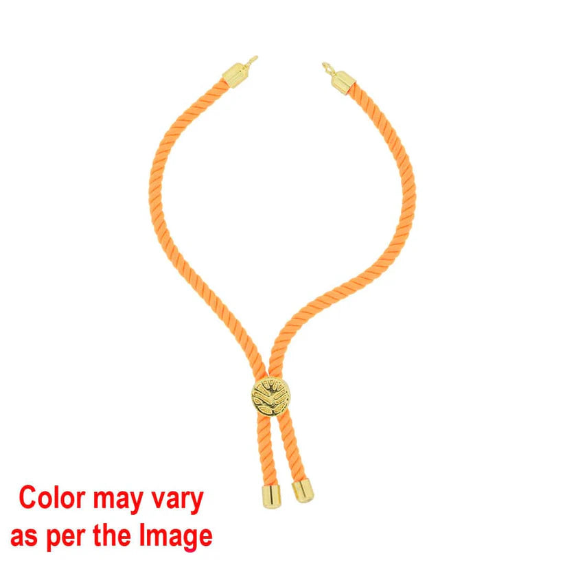 Colour Rope Bracelet with Gold Accents and Centerpiece