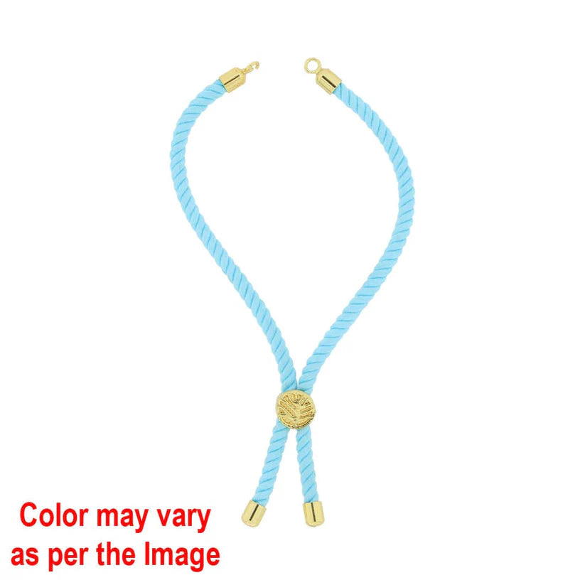 Colour Rope Bracelet with Gold Accents and Centerpiece