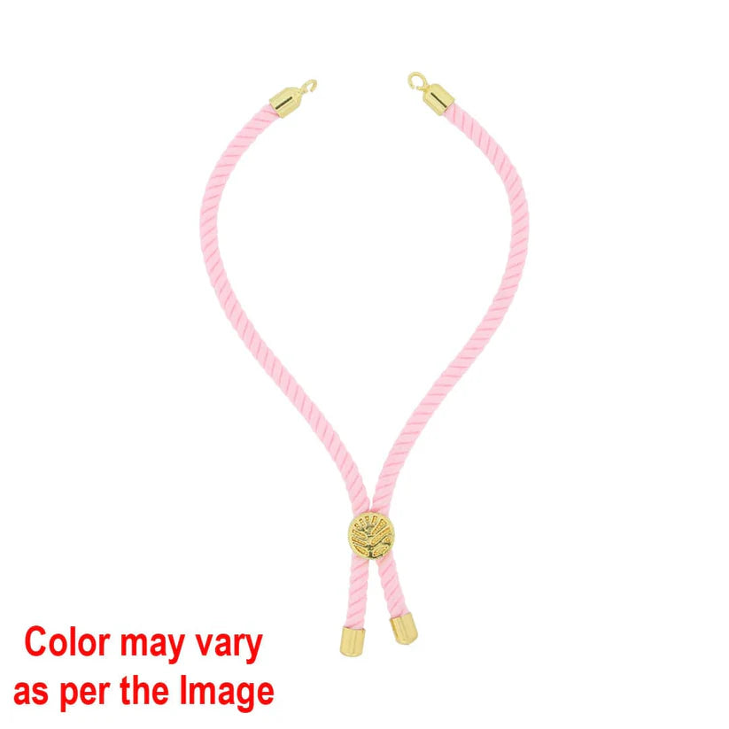 Colour Rope Bracelet with Gold Accents and Centerpiece