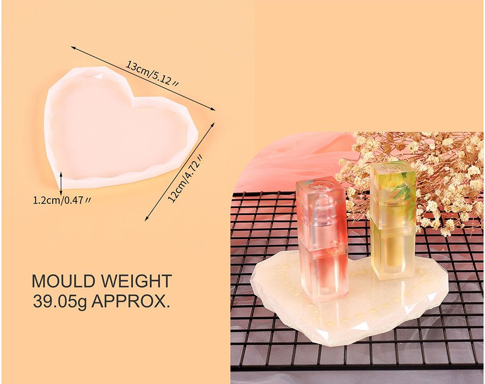 5" Zigzag Heart Coaster Mould
