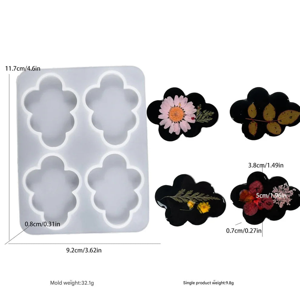4 Cavity Cloud Keychain & Pendant Mould
